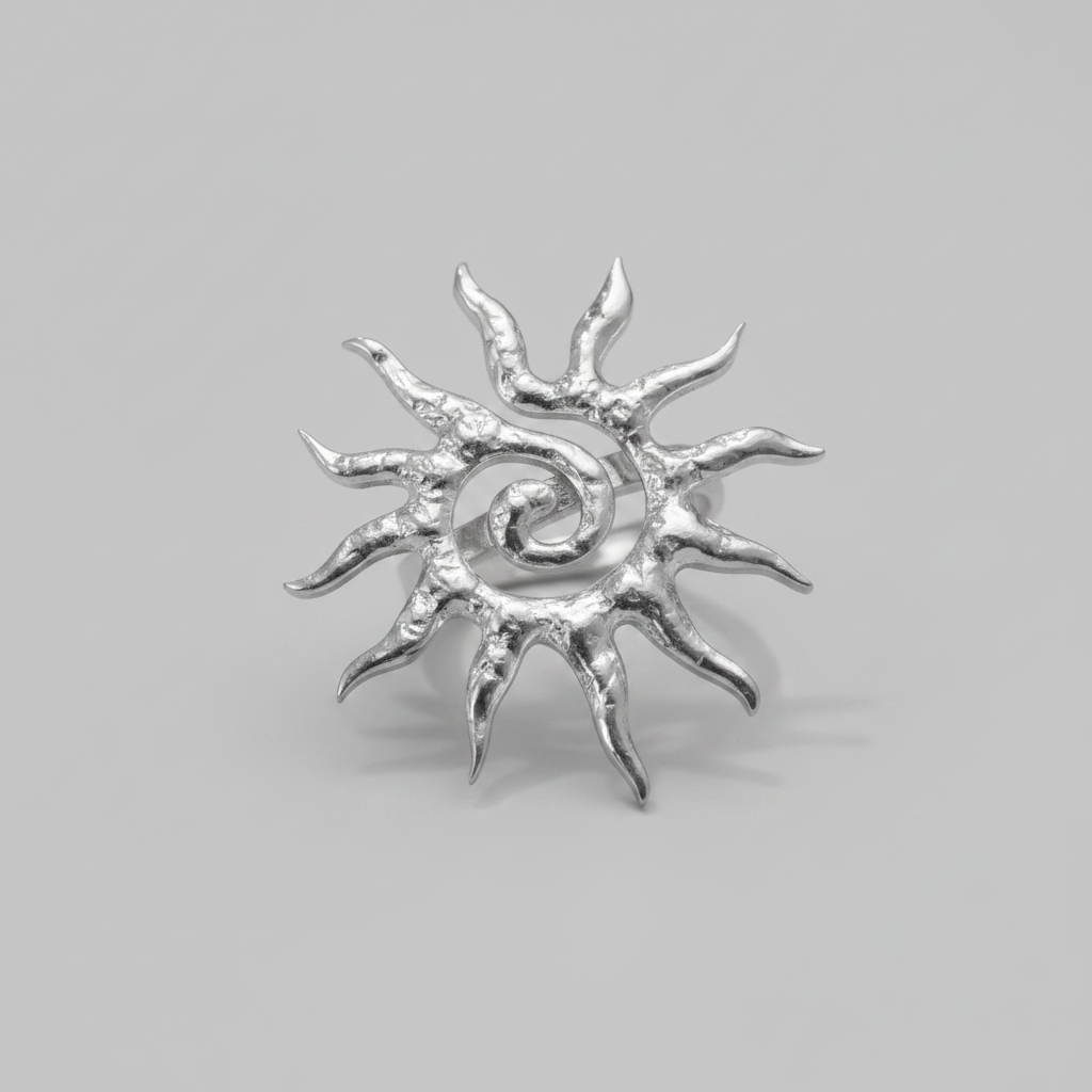 Silver Sun ring